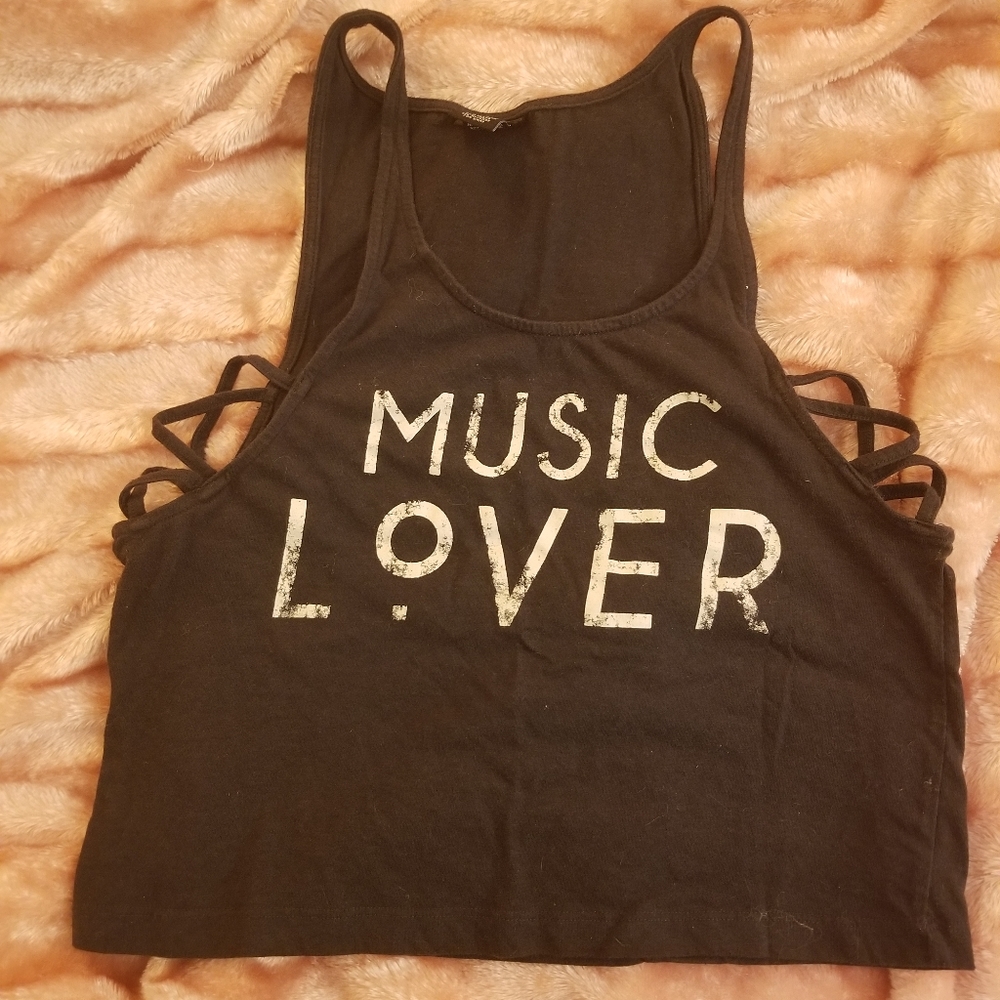 Music lover crop tank